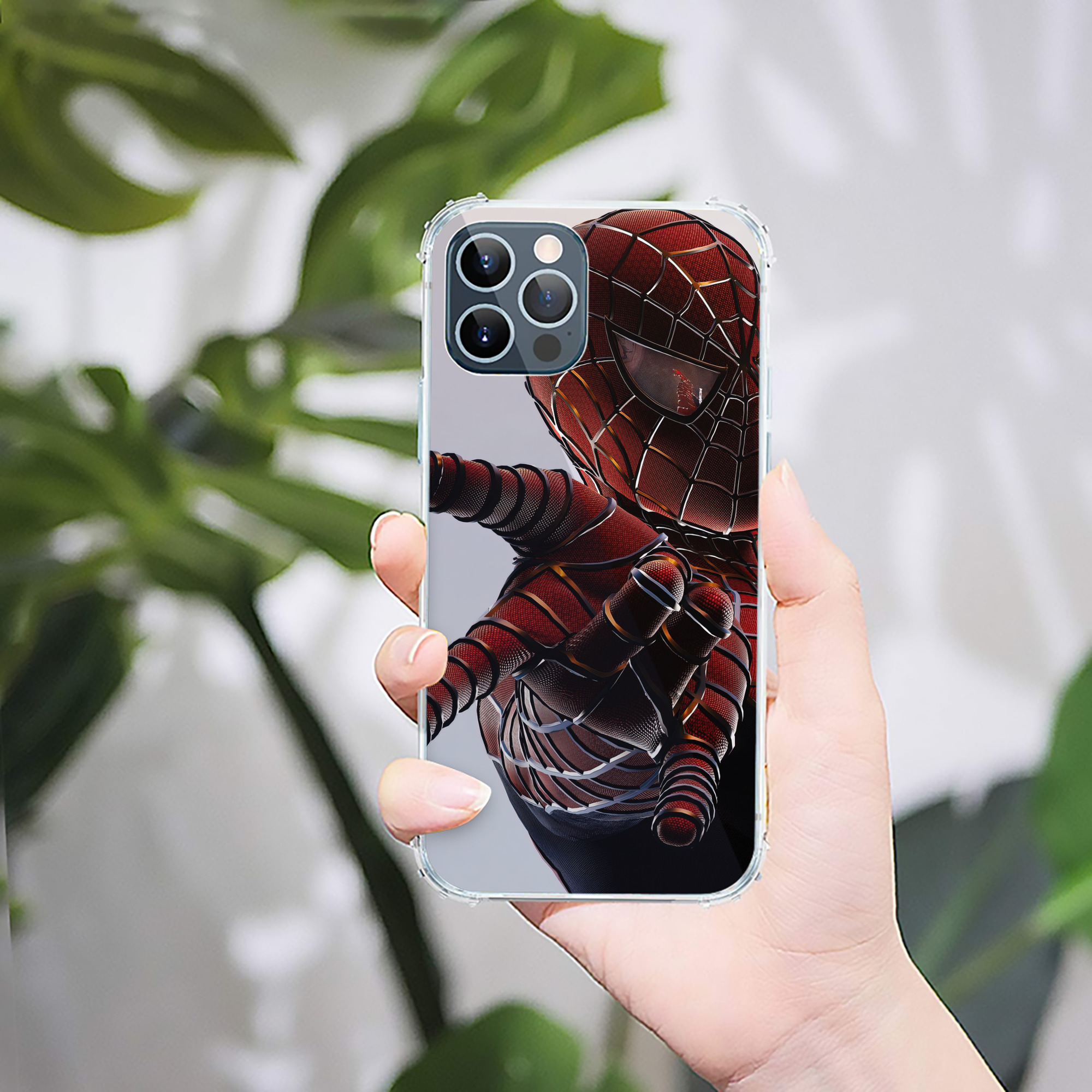 （画像用） Spider Man スパイダーマン 【iPhone 12シリーズ対応】透明スマホケース（クリアソフトケース）